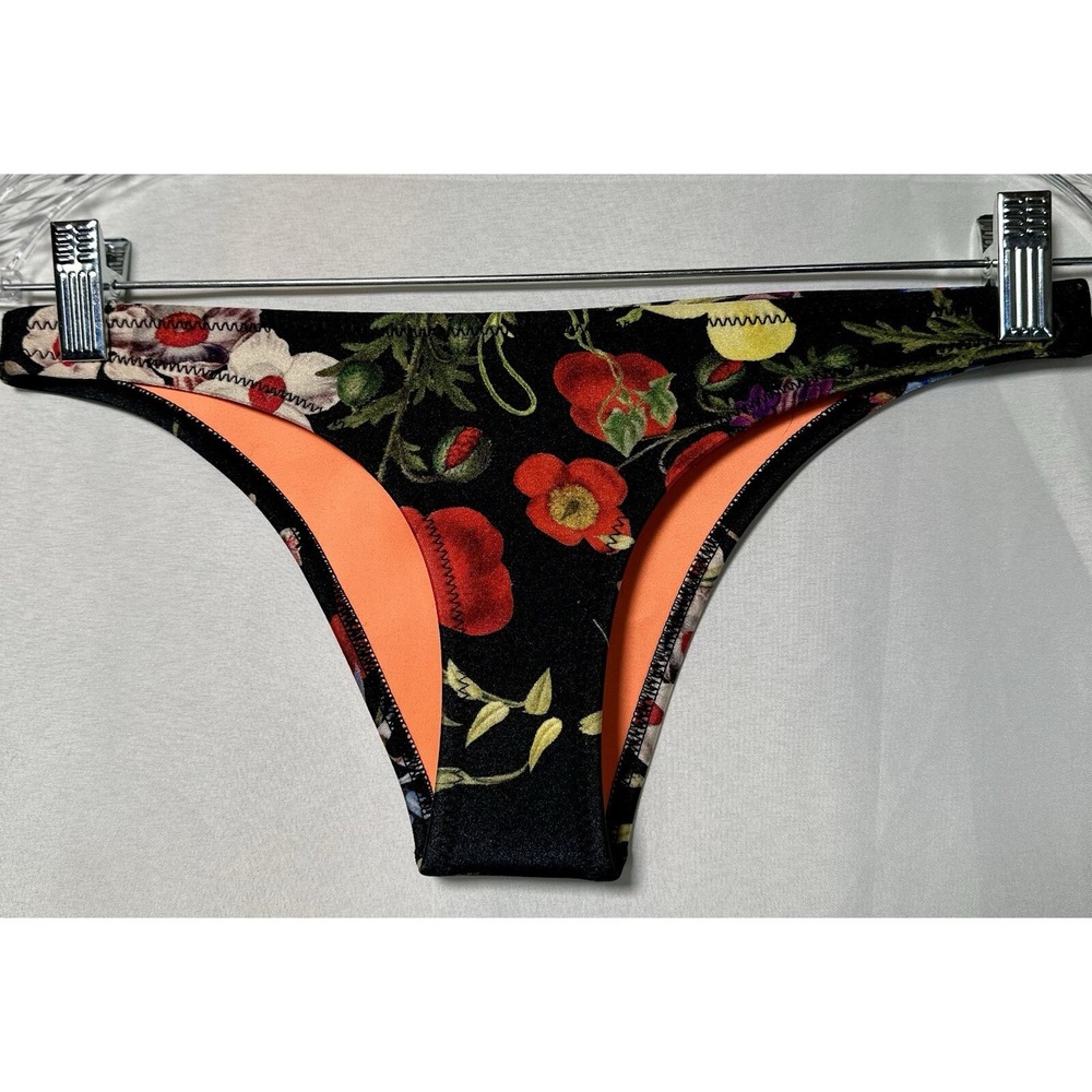Womens Triangl Sz S Cheeky Floral Tropical Beachy Bikini Bottom‎ Swimwear Lake